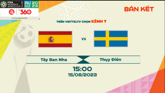 Link xem trực tiếp trận Tây Ban Nha và Thụy Điển tại bán kết World Cup nữ 2023

